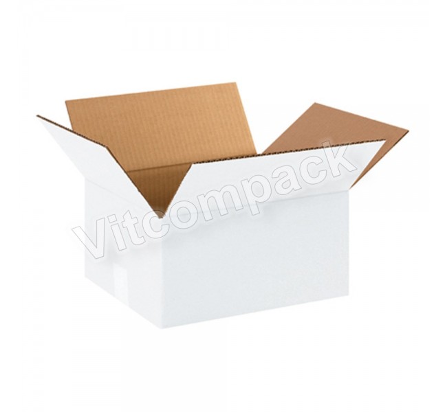 12 x 12 x 6 White Corrugated Boxes