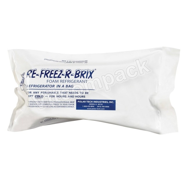 7 x 5 x 1 1/2" Re-Freez-R Brix Cold Pack - 28 oz. (12/case)